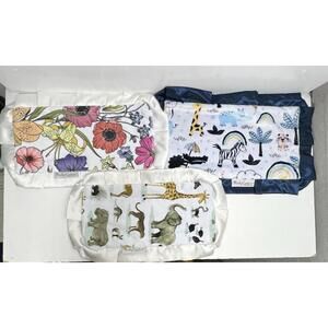 Lot Of 3 Minky Couture Mini Security Blanket Loveys 19x11” Satin Trim